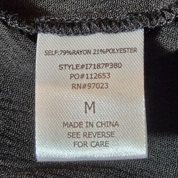 Miken Juniors Smocked Midi Dress Swim Cover-up Black Size M NWT - Picture 9 of 9